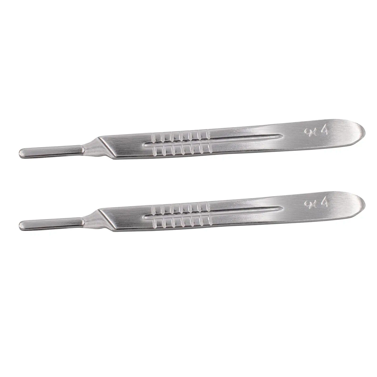 2 Pack Scalpel Handle with Scale #4 Fits Surgical Blades No. 22 23 24 Rust Proof Durable and Solid Stainless Steel Handle