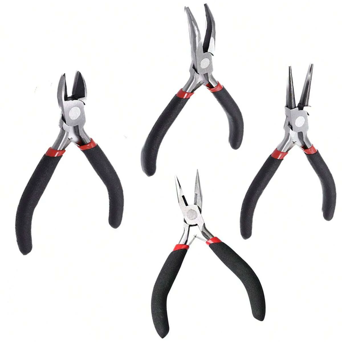4pcs/1pcs Jewelry Pliers Tool Kit Includes Needle Round Wire Cutter And Curved Nose Pliers For Jewelry Beading Repair Supplies thumbnail 2