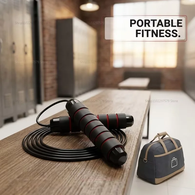 Women’s Adjustable Steel Wire Jump Rope for Indoor Outdoor Fitness Anti-Winding Skipping Rope for Cardio Workout Gym Training thumbnail 6
