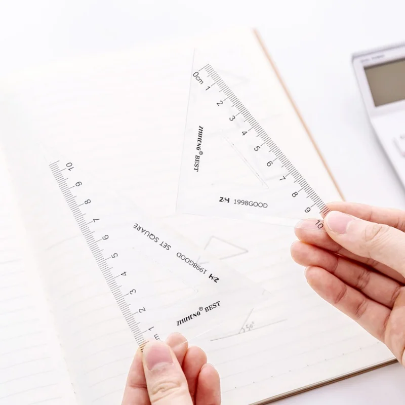 20cm Ruler Set Transparent Ruler Drawing Ruler Exam Ruler Manual Accounting Ruler Diy Notebook Ruler Student Stationery Ruler thumbnail 4