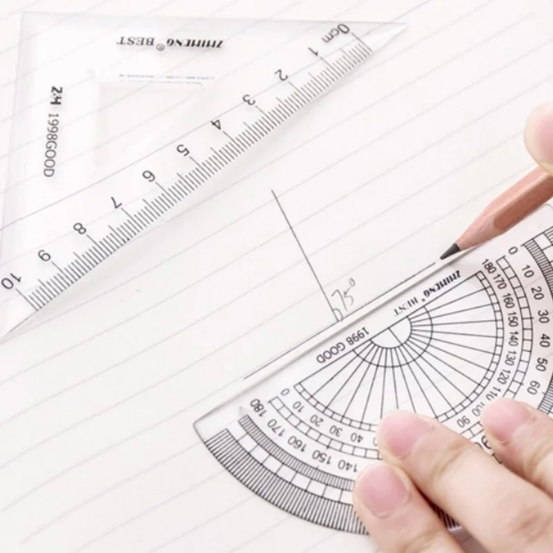 20cm Ruler Set Transparent Ruler Drawing Ruler Exam Ruler Manual Accounting Ruler Diy Notebook Ruler Student Stationery Ruler thumbnail 5