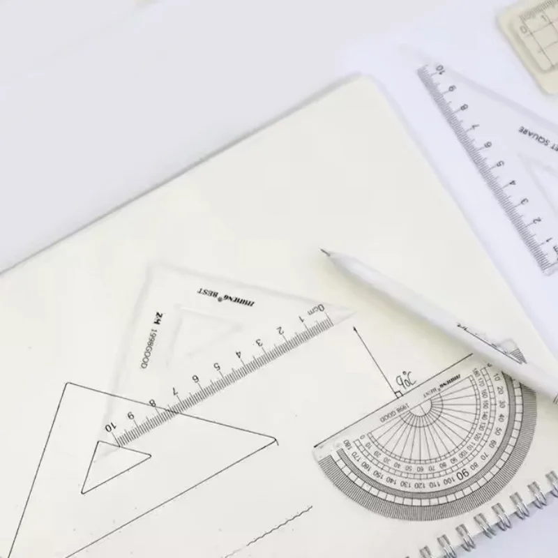 20cm Ruler Set Transparent Ruler Drawing Ruler Exam Ruler Manual Accounting Ruler Diy Notebook Ruler Student Stationery Ruler thumbnail 6