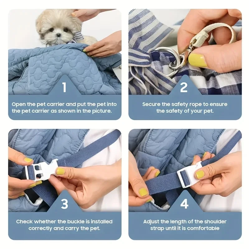 Double Shoulder Pet Carrier Bag Extra Large Capacity Chest Backpack Dog and Cat Outdoor Bag Waterproof and Portable Pet Bag thumbnail 5