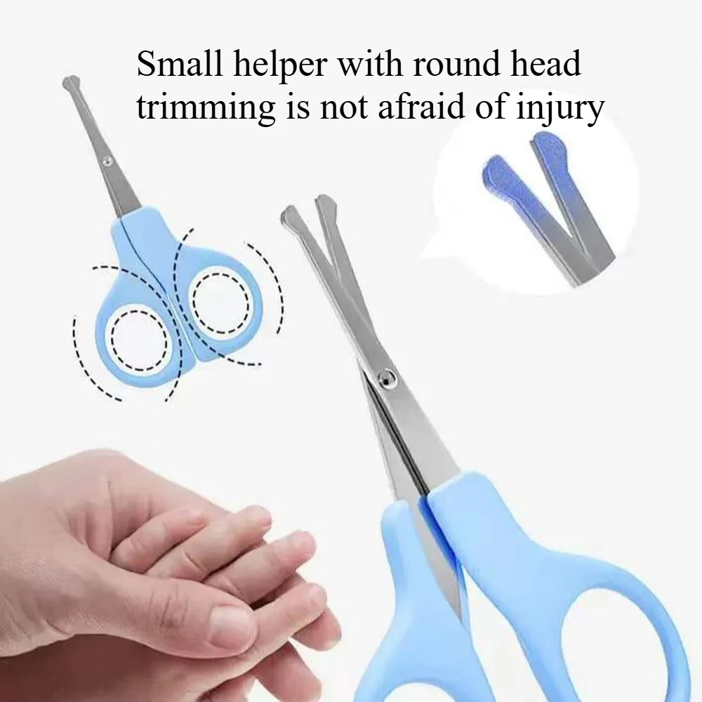 6/10 Pcs Baby Care Set Plastic Children's Nail Clippers Baby Ear Picks Spoons Scissors Clipper Hygiene Kit for Baby Party Gifts thumbnail 4