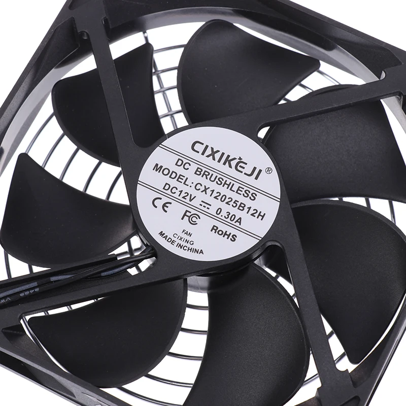 12CM 2700RPM Fan Cooling With Controller + 2 Metal Mesh Covers 12V BTC Machine Chassis Workstation Cabinet Radiator Server Fan thumbnail 2