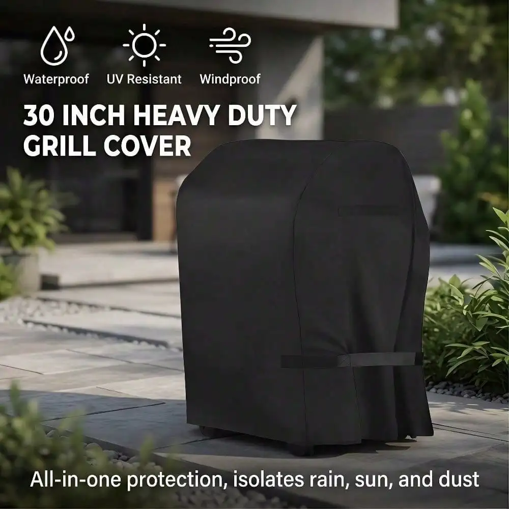 Universal Grill Cover｜Multi-Size 210D Fits All Grills, Suitable for Most Brands Weber, Brinkmann, Char Broil, Holland, etc. thumbnail 3