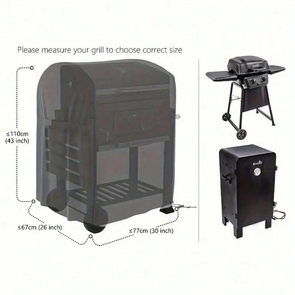 Universal Grill Cover｜Multi-Size 210D Fits All Grills, Suitable for Most Brands Weber, Brinkmann, Char Broil, Holland, etc. thumbnail 6