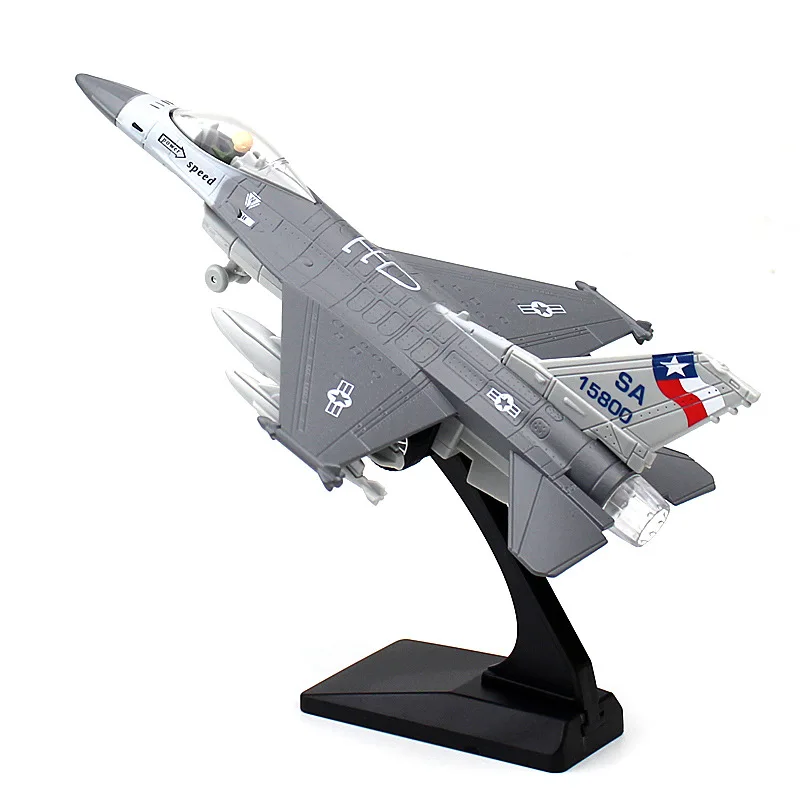 F16 Fighter Jet Alloy Diecast Model Military Aviation Aircraft Display Stand Desktop Decor Ornament Gift Boxed thumbnail 6