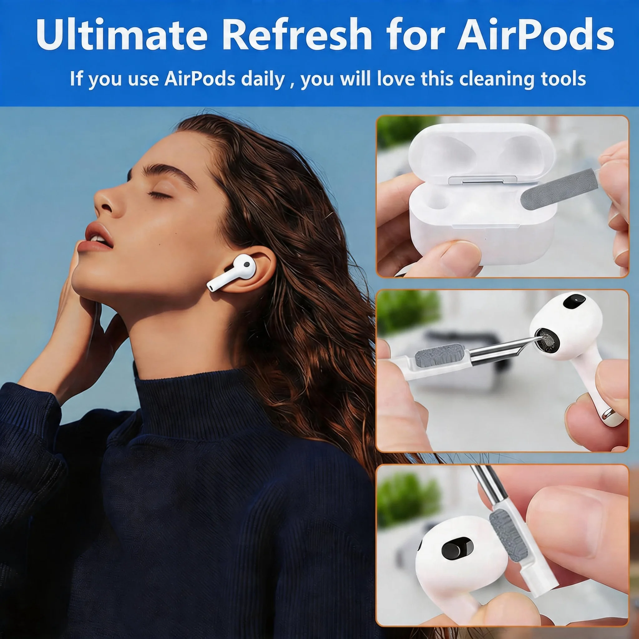 32 in 1 Cell Phone Cleaning Kit for iPhone Android Charging Port Cleaner Keyboard Laptop Airpods Camera Lens with Stylus Pen thumbnail 4