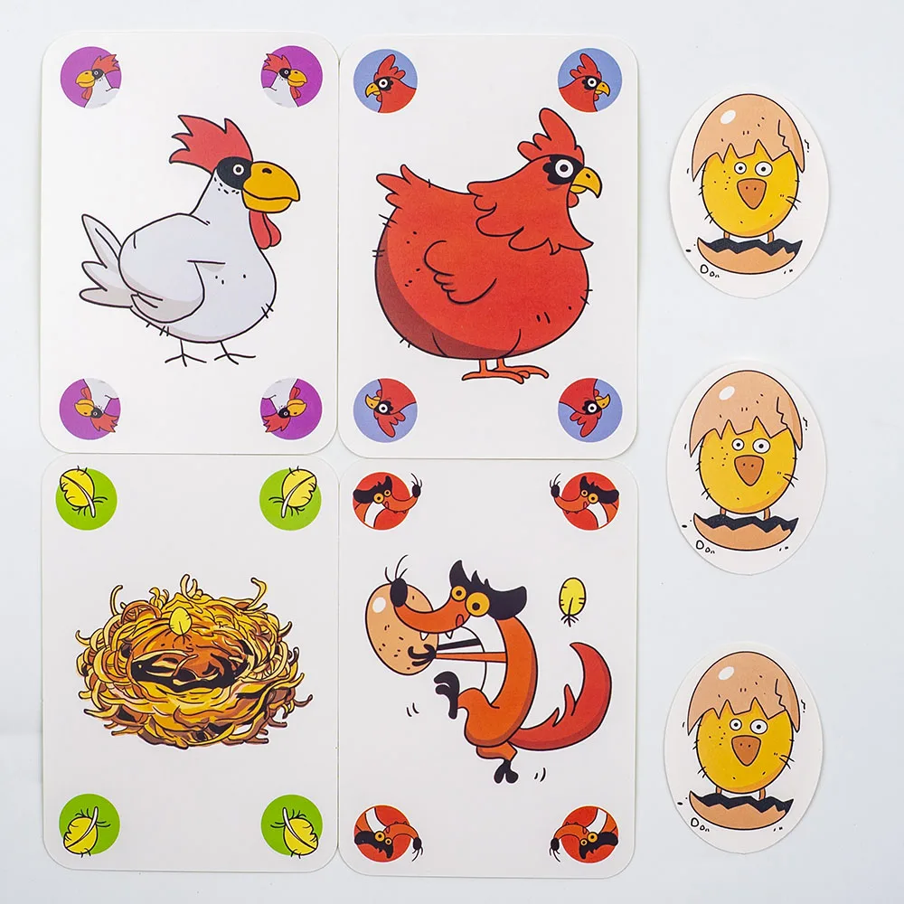 Hot board games Chicken Chiu Chiu Board Game Piou Piou Casual Party Cards Game Intellectual Toys Gifts  10.5*7.5cm thumbnail 6
