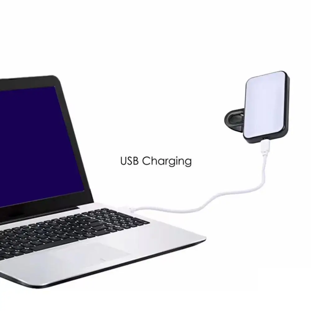 Portable Clip-On LED Fill Light - 3 Brightness Levels, Rechargeable Selfie & Video Conference Light for Phones & Laptops thumbnail 6