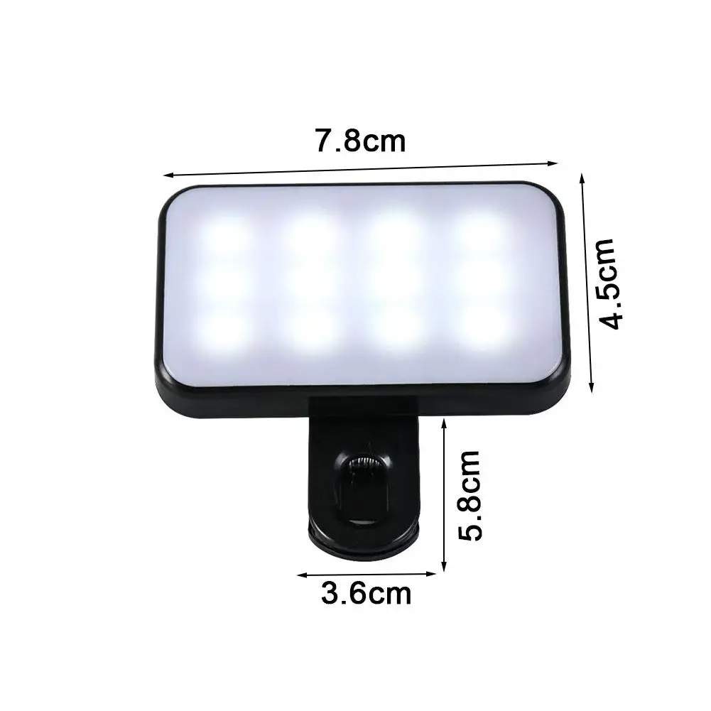 Portable Clip-On LED Fill Light - 3 Brightness Levels, Rechargeable Selfie & Video Conference Light for Phones & Laptops thumbnail 3
