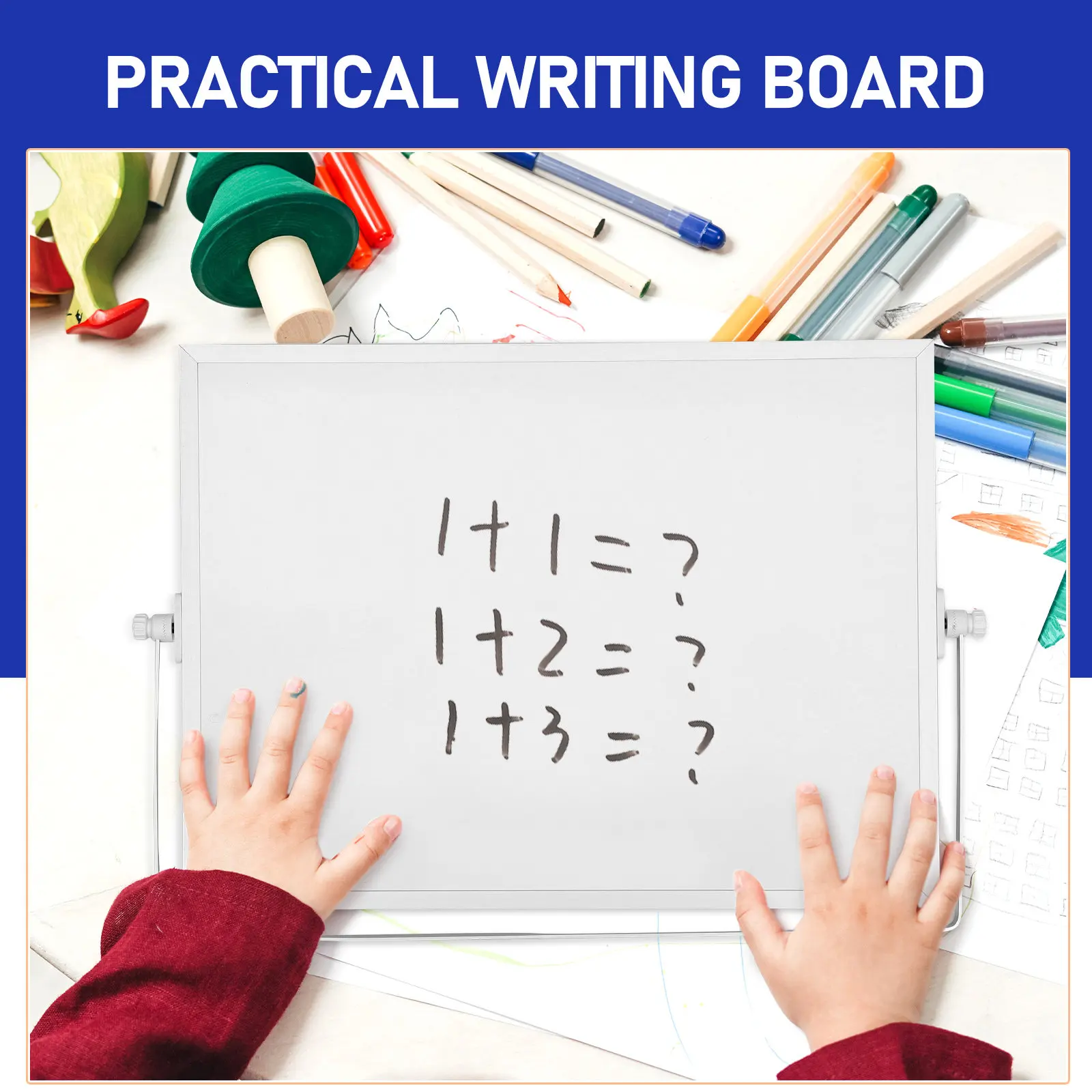 Magnetic Whiteboard Erasable Desk Dry Erase Board with Rounded Corners Aluminum Alloy Frame Multi-Use Writing Board for Office thumbnail 3
