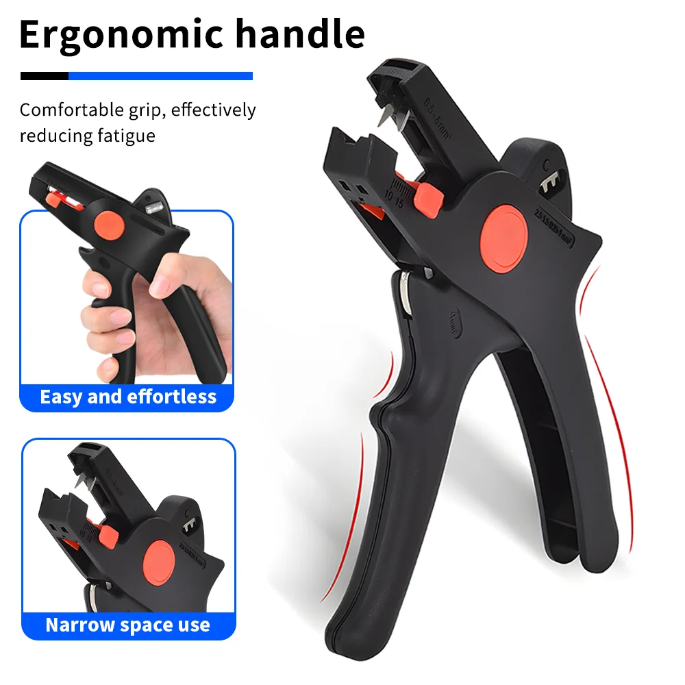 FS-D5 Series Automatic Crimping Wire Stripper Pliers Electrician Tool Cable Peeling Cutter Hand Tool thumbnail 2