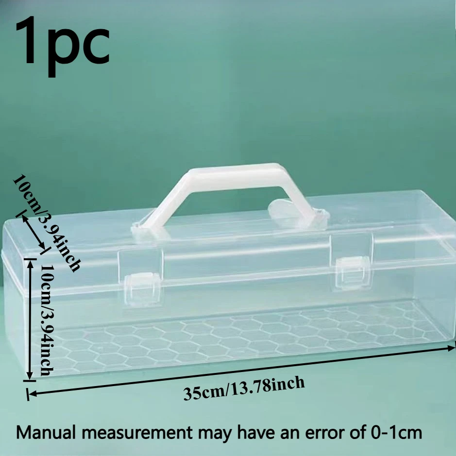 Large Capacity Transparent Plastic Paint Storage Box,Craft Supplies,Art Supplies,Art Supplies Storage,Art Materials Organization thumbnail 4