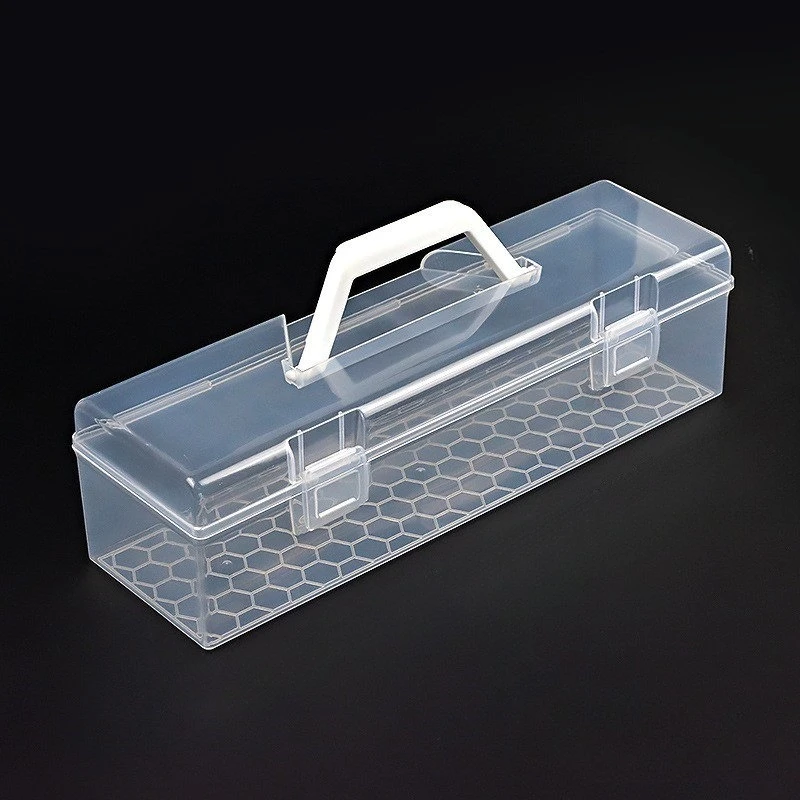 Large Capacity Transparent Plastic Paint Storage Box,Craft Supplies,Art Supplies,Art Supplies Storage,Art Materials Organization thumbnail 5