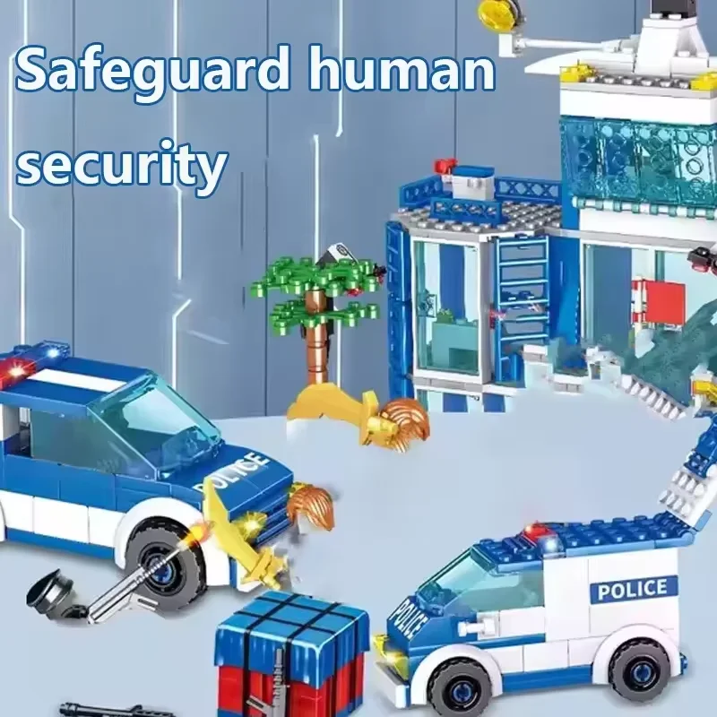 760PCS City SWAT Police Station Building Blocks Model Sets Boys DIY Car Figures Bricks Educational Toys For Children Adult Gifts thumbnail 2