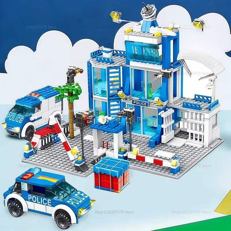 760PCS City SWAT Police Station Building Blocks Model Sets Boys DIY Car Figures Bricks Educational Toys For Children Adult Gifts thumbnail 3
