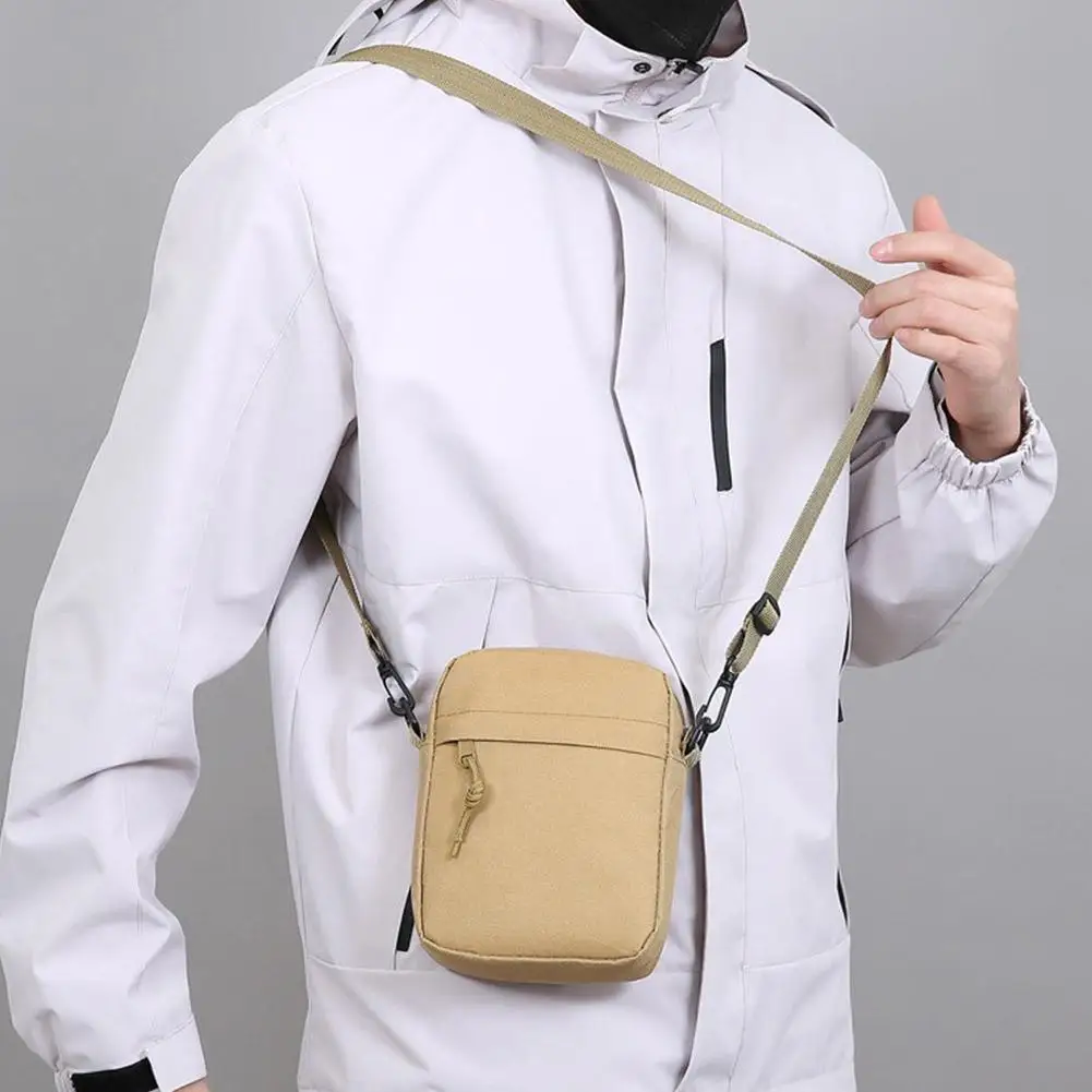 Men's Minimalist Crossbody Bag Nylon Shoulder Bag Casual Messenger Purse with Front Pocket for Travel Daily Commute thumbnail 3