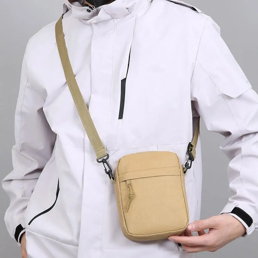Men's Minimalist Crossbody Bag Nylon Shoulder Bag Casual Messenger Purse with Front Pocket for Travel Daily Commute thumbnail 2
