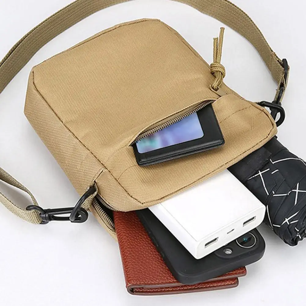 Men's Minimalist Crossbody Bag Nylon Shoulder Bag Casual Messenger Purse with Front Pocket for Travel Daily Commute thumbnail 4
