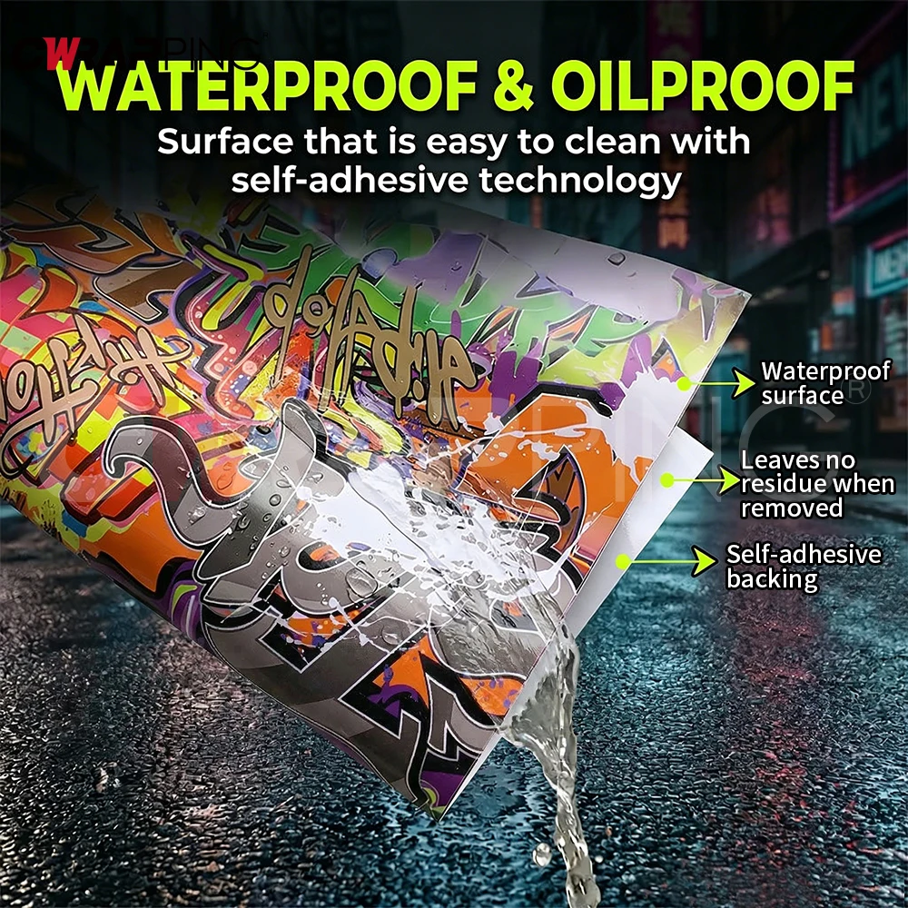 Film Wrapping Foil DIY Vehicle Decoration Waterproof Funny Car Sticker Graffiti Printing Car Tuning Stickers for Cars Vinyl Wrap