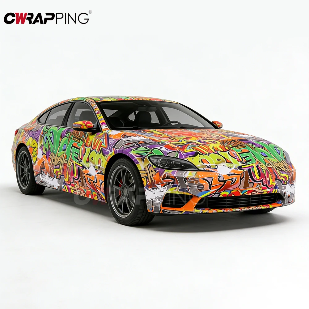 Film Wrapping Foil DIY Vehicle Decoration Waterproof Funny Car Sticker Graffiti Printing Car Tuning Stickers for Cars Vinyl Wrap thumbnail 6