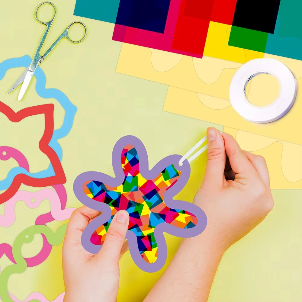 15Pcs/set Kids Paper Cutting Kit Window Wall Art Craft Supplies for DIY Paper Cutting Party Decorations Set Birthday Party Suppl thumbnail 3