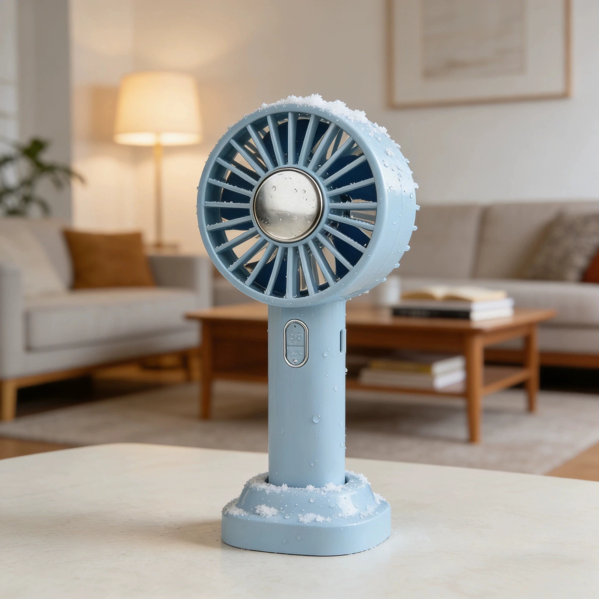 Mini Cooling Fan 3 Speed Portable Summer Refreshing Breeze Ice Pack 1800mAh Rechargeable Personal Air Conditioner thumbnail 5