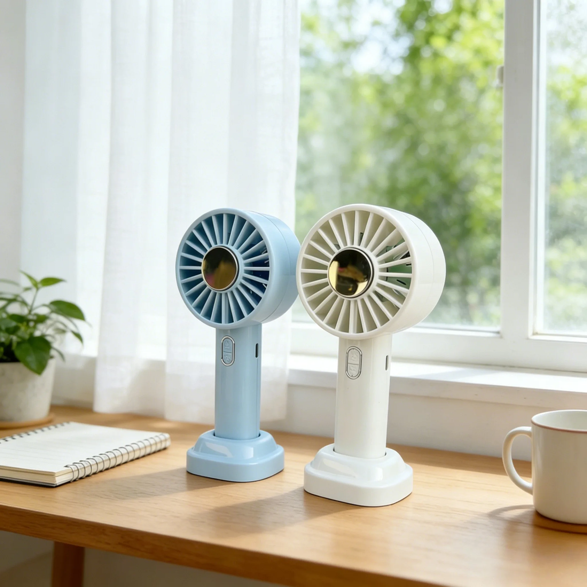 Mini Cooling Fan 3 Speed Portable Summer Refreshing Breeze Ice Pack 1800mAh Rechargeable Personal Air Conditioner thumbnail 3
