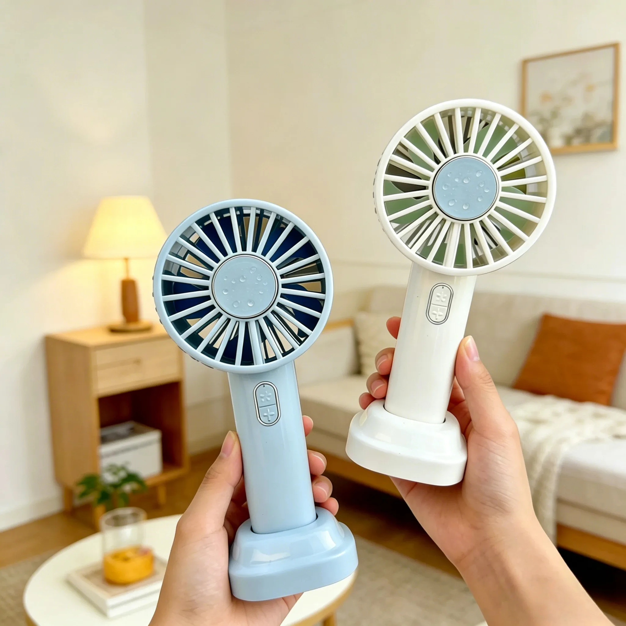 Mini Cooling Fan 3 Speed Portable Summer Refreshing Breeze Ice Pack 1800mAh Rechargeable Personal Air Conditioner thumbnail 2
