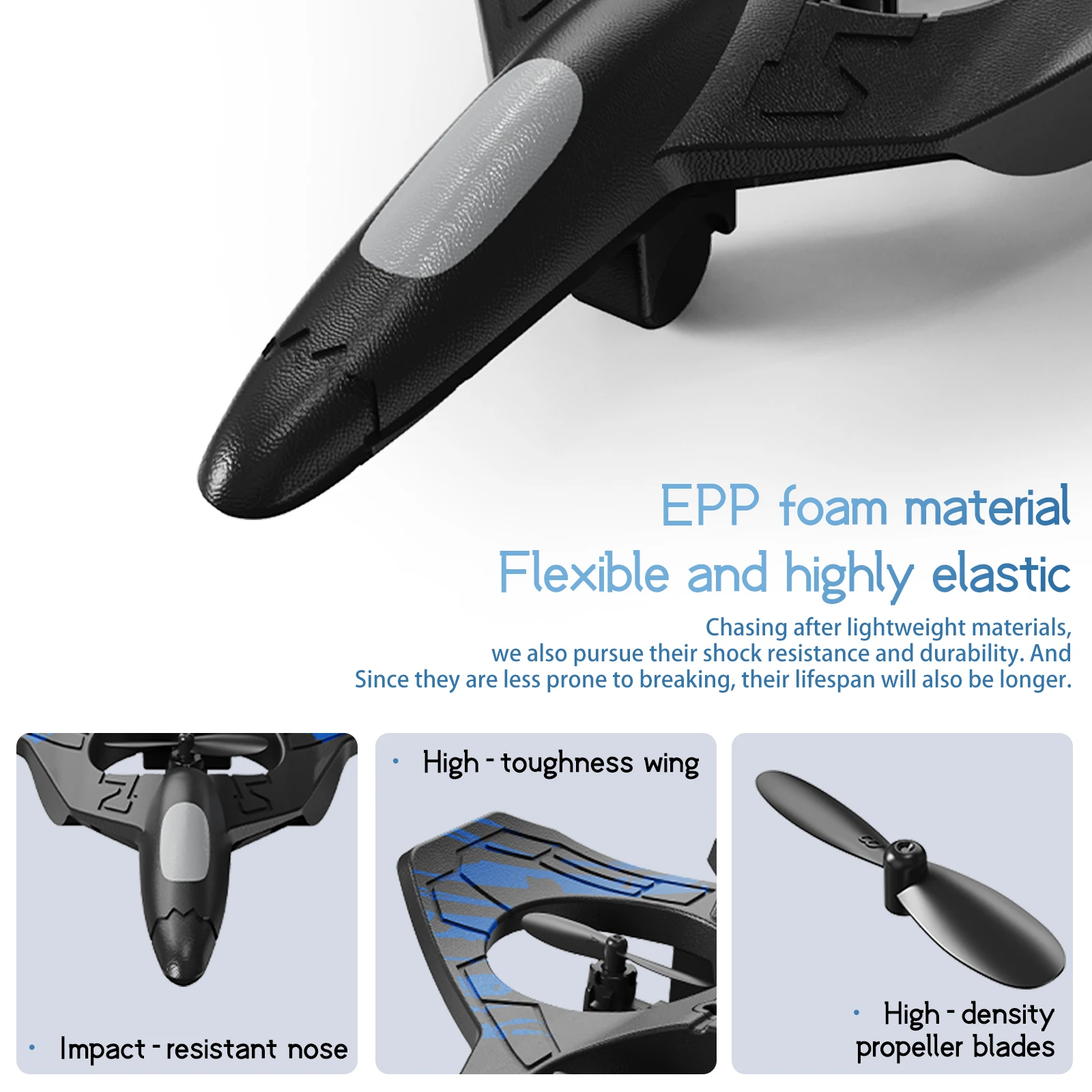 New 2026 YL87 RC Stunt Foam Glider 2.4G Remote Control Aircraft Bright LED Lights EPP Flying Fighter Plane Fun Toy For Kid Gifts thumbnail 4