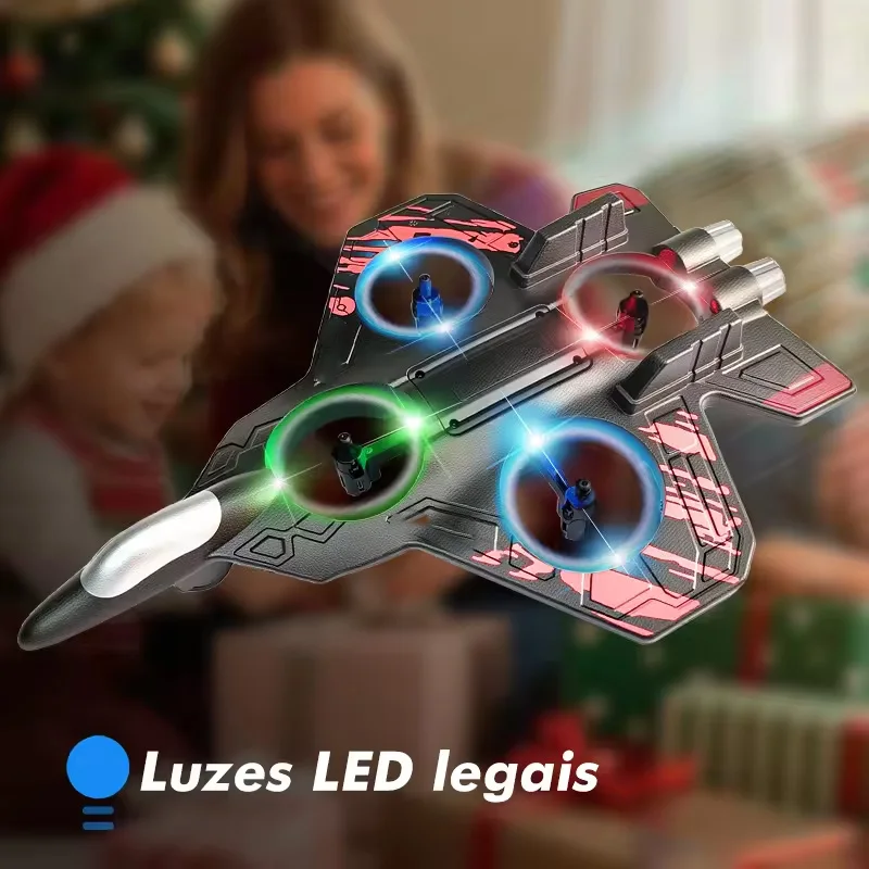New 2026 YL87 RC Stunt Foam Glider 2.4G Remote Control Aircraft Bright LED Lights EPP Flying Fighter Plane Fun Toy For Kid Gifts thumbnail 6