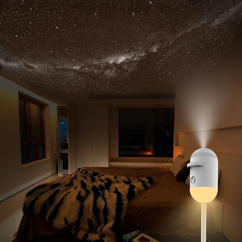 Mini Galaxy Star Projector Two In One Night Light Home Background Atmosphere Light Bedroom Car Decoration Children's Gift thumbnail 4