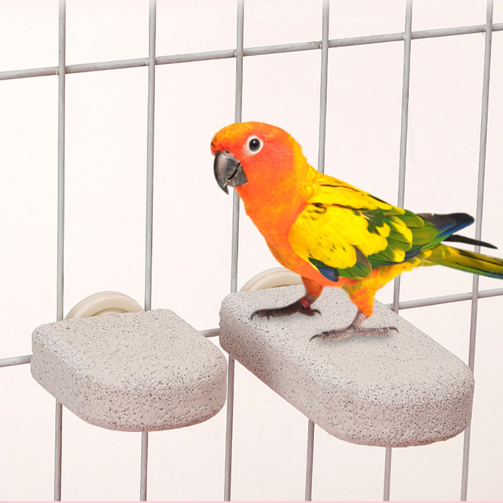 Creative Bird Cage Perch Stand Stone Bird Parrot Beak And Claw Sharpening Stone For Cockatiels Parakeet Small Birds Supplies thumbnail 3