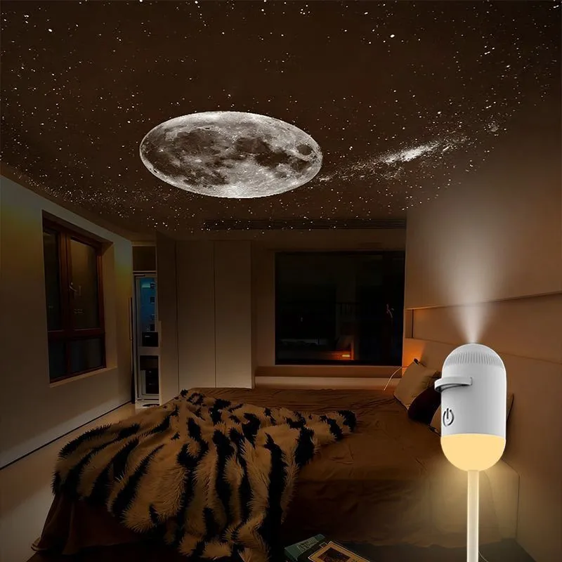 Mini Galaxy Star Projector Two In One Night Light Home Background Atmosphere Light Bedroom Car Decoration Children's Gift thumbnail 4
