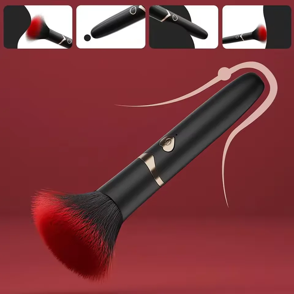 Makeup Brush G Spot Vibrator Sex Toys Powerful Vibrating Vagina Nipple Orgasm Stimulator USB Wireless Charging AV Stick Massager thumbnail 3