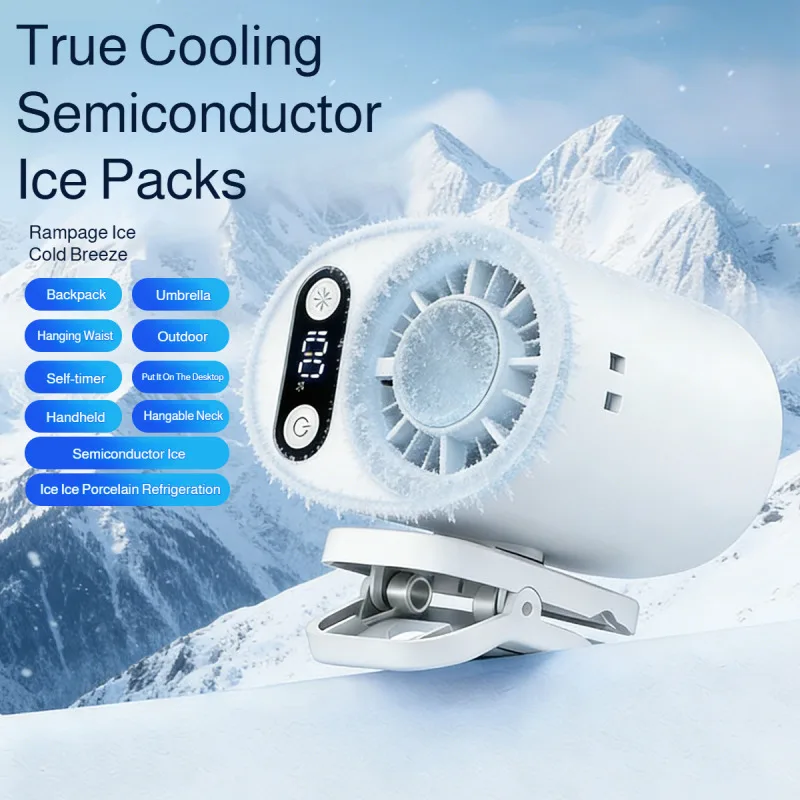 Multifunctional Portable Handheld Fan with Clip Umbrella Holder Neck Strap Hat Clip Small Personal Fan for On-the-Go Cooling thumbnail 3