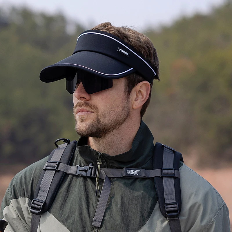 Summer Men's Womens UV Protection Sun Visor Baseball Cap with Sunglasses for Outdoor Sports Goggles with Cap