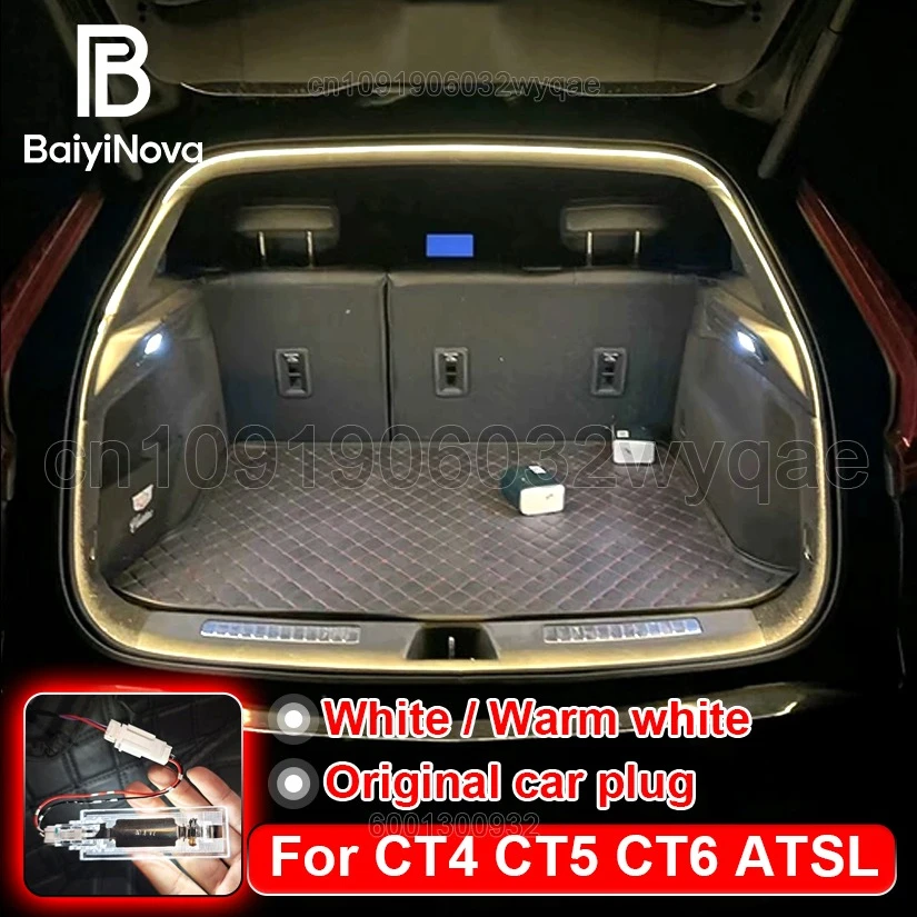Customized Car trunk light For Cadillac CT4 CT5 CT6 ATSL XTS, Plug & play Tailgate LED atmosphere light, Car decor accessories