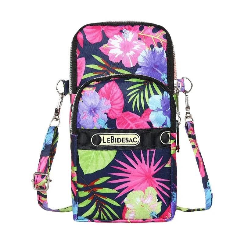 Oxford Fabric Outdoor Sports Women's Wrist Bag Fashionable Printed Zipper Mobile Phone Bag Portable Arm Bag City Simple Style thumbnail 6