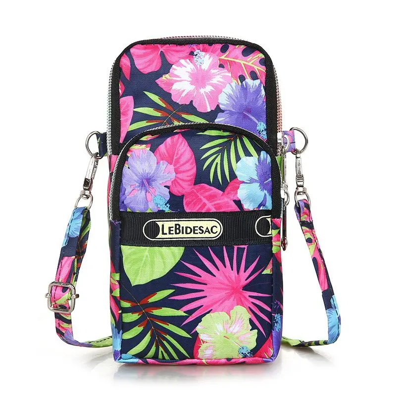 Oxford Fabric Outdoor Sports Women's Wrist Bag Fashionable Printed Zipper Mobile Phone Bag Portable Arm Bag City Simple Style thumbnail 5