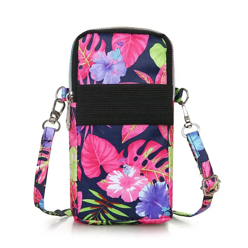 Oxford Fabric Outdoor Sports Women's Wrist Bag Fashionable Printed Zipper Mobile Phone Bag Portable Arm Bag City Simple Style thumbnail 3