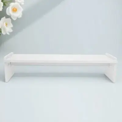 Wooden Monitor Stand Adjustable Computer Heightening Rack Desktop Display Riser for Office Home Dorm Room Storage Organizer