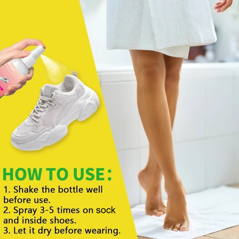 Shoes & Socks Deodorizer Spray Perfume Feet Shoes Socks Odor Eliminator Removal Stink Refresh Cabinet Deodorant Shoe Fresheners thumbnail 3