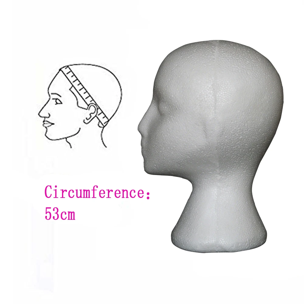 Adjustable PVC Foam Mannequin Head for Wigs And Hairpieces Home Use Hair Styling Display Stand thumbnail 5