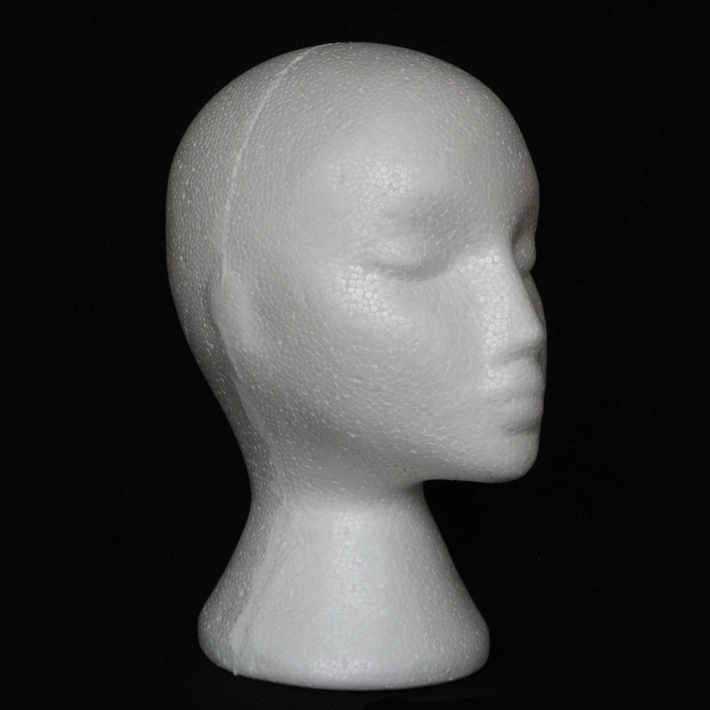 Adjustable PVC Foam Mannequin Head for Wigs And Hairpieces Home Use Hair Styling Display Stand
