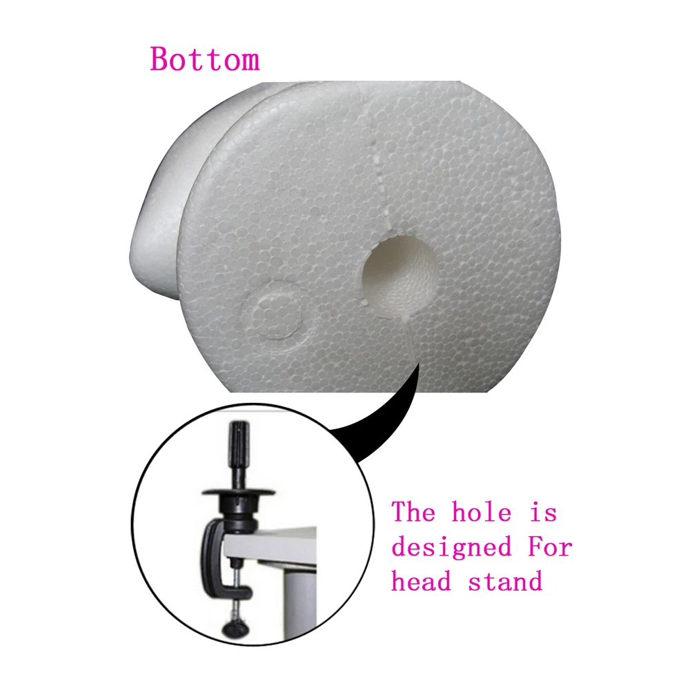 Adjustable PVC Foam Mannequin Head for Wigs And Hairpieces Home Use Hair Styling Display Stand thumbnail 6