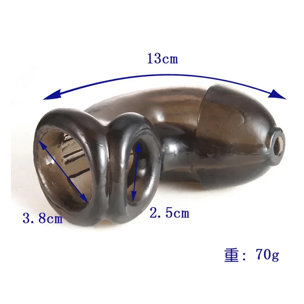 Hollow Anal Plug Catheter Urinal Inflow Mouth Male Penis Chastity Cage BDSM Erotic Sex Toys for Man Woman Adult Game Kits Shop thumbnail 6