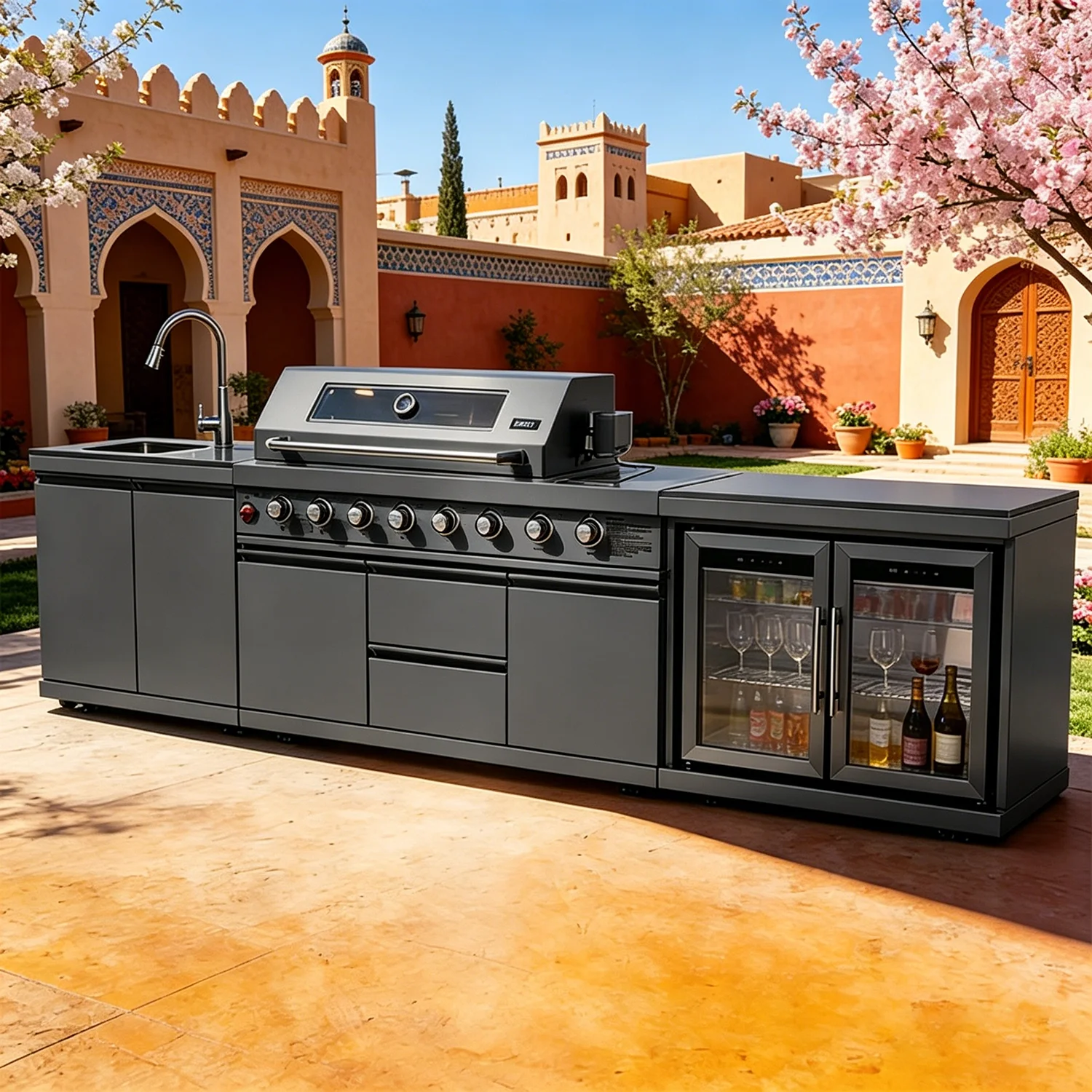 Full Kitchens Offer Complete Outdoor Kitchens, Durable Cabinets Set with Kitchen Islands & Carts, Ensemble Casserole De Cuisine thumbnail 3